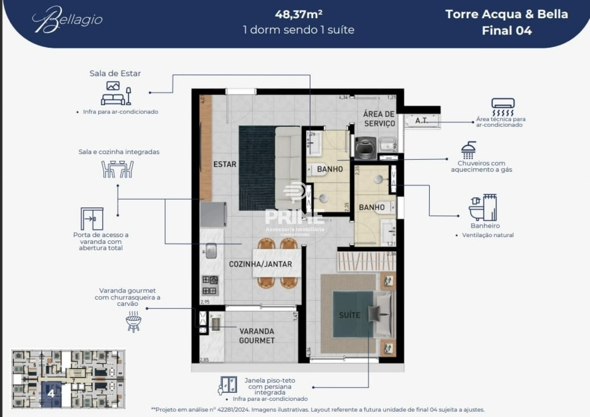 Apartamento, 1 quarto, 47 m² - Foto 8
