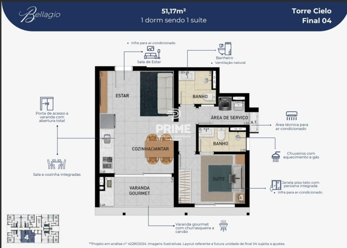 Apartamento, 1 quarto, 47 m² - Foto 21