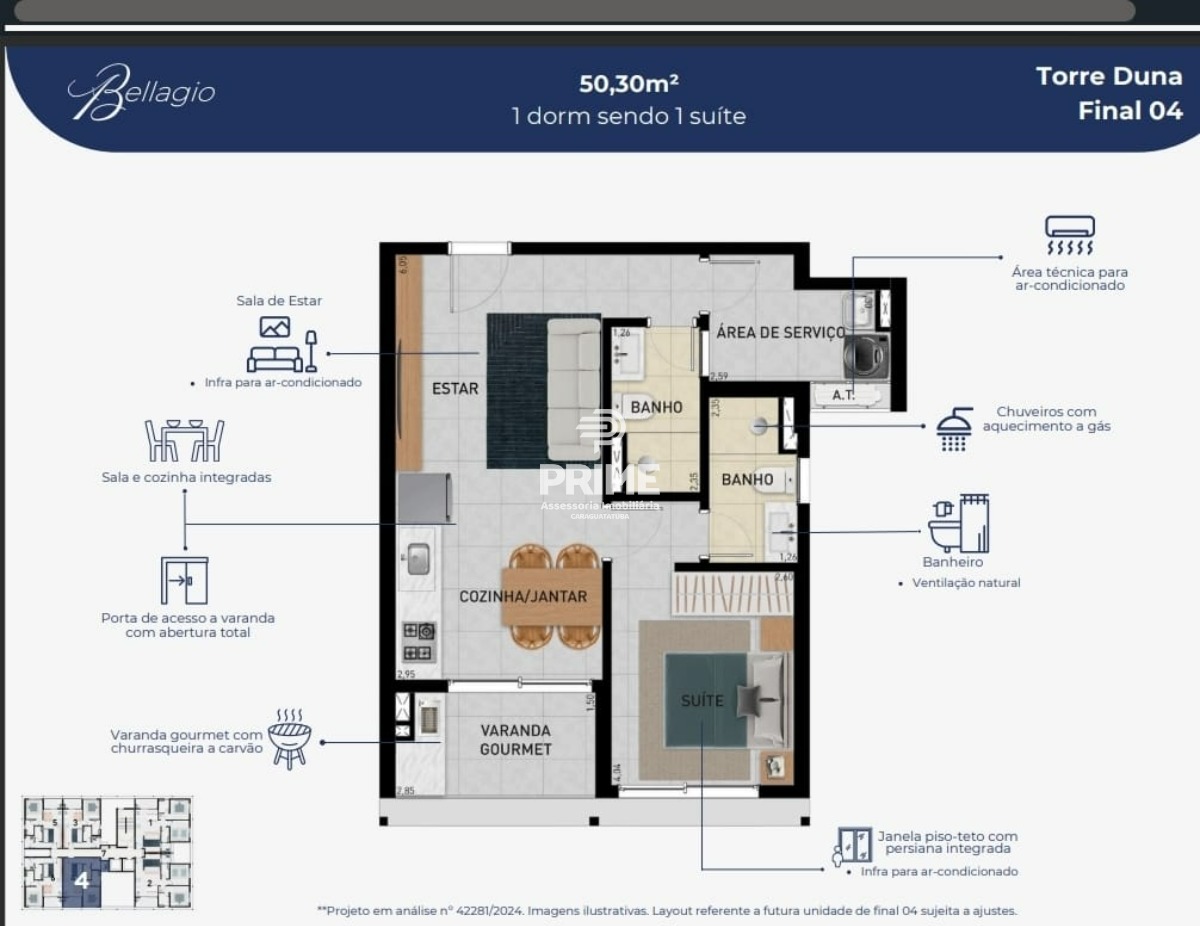 Apartamento, 1 quarto, 47 m² - Foto 34