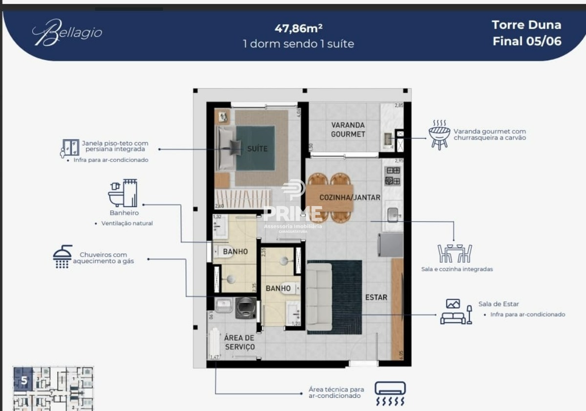 Apartamento, 1 quarto, 47 m² - Foto 37