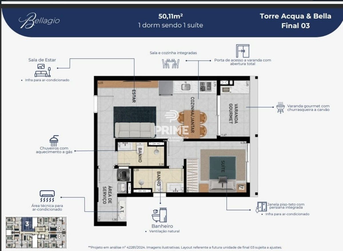 Apartamento, 1 quarto, 47 m² - Foto 5