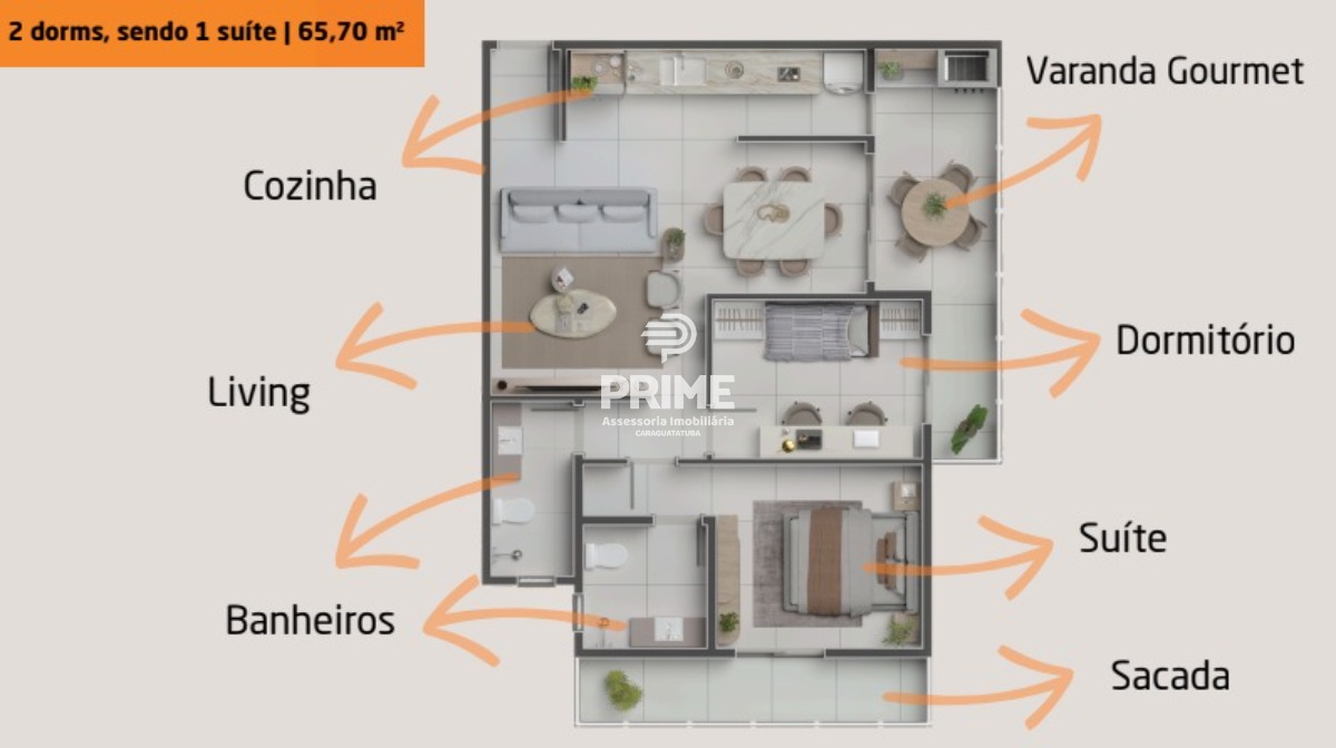 Apartamento, 2 quartos, 65 m² - Foto 7