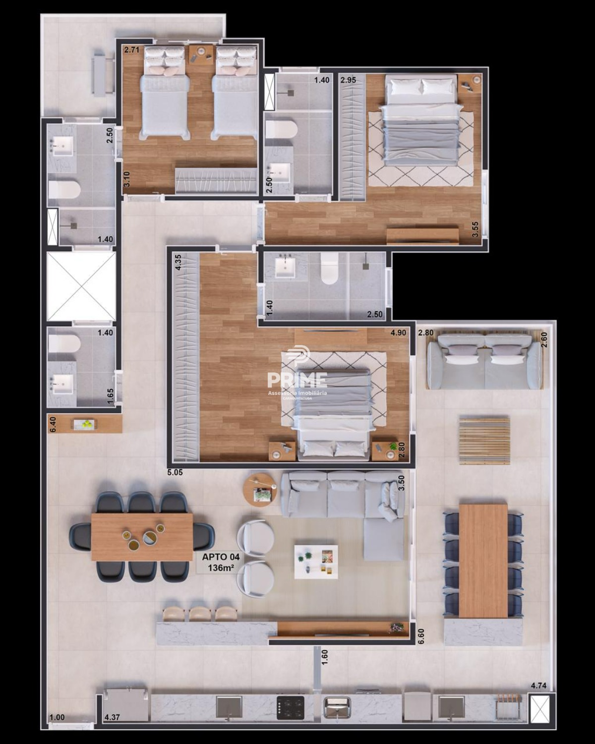 Apartamento, 3 quartos, 136 m² - Foto 17