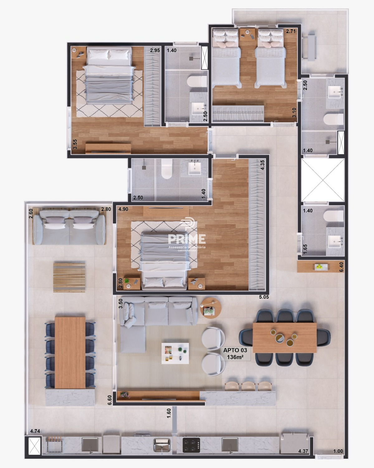 Apartamento, 3 quartos, 136 m² - Foto 30
